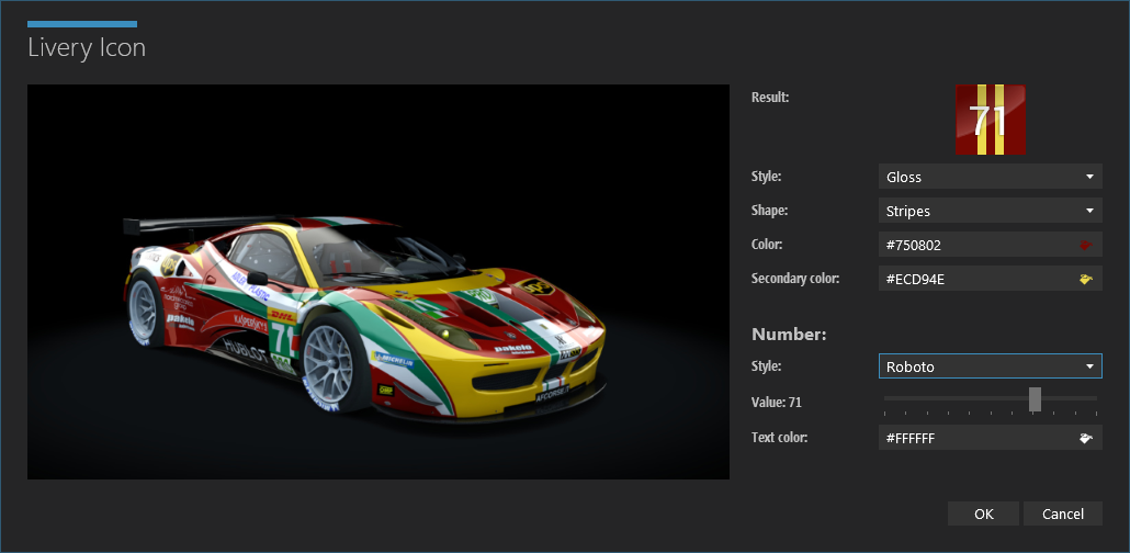 Livery editor